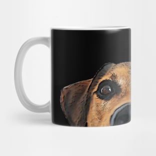 Peeking Dog Mug